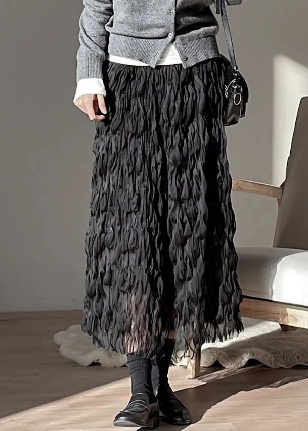 Art Beige Original Design Solid Tulle Skirts Spring Art Beige Original Design Solid Tulle Skirts Spring