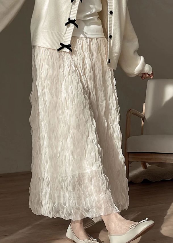 Art Beige Original Design Solid Tulle Skirts Spring Art Beige Original Design Solid Tulle Skirts Spring