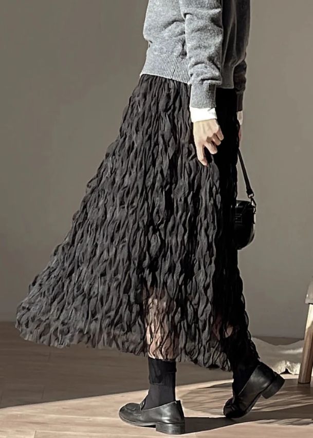 Art Beige Original Design Solid Tulle Skirts Spring Art Beige Original Design Solid Tulle Skirts Spring