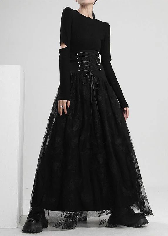 Art Black tie waist Butterfly Tulle Skirt Spring Art Black tie waist Butterfly Tulle Skirt Spring