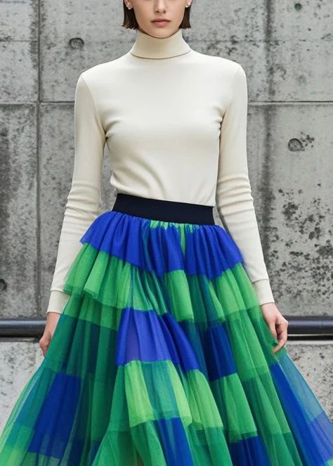 Boutique Colorblock Exra Large Hem Tulle Holiday Skirt Fall Boutique Colorblock Exra Large Hem Tulle Holiday Skirt Fall