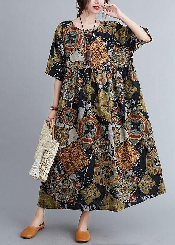 Boutique Print Summer Casual Half Sleeve Dresses Boutique Print Summer Casual Half Sleeve Dresses