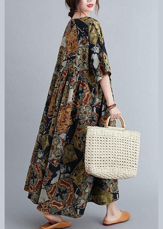 Boutique Print Summer Casual Half Sleeve Dresses Boutique Print Summer Casual Half Sleeve Dresses