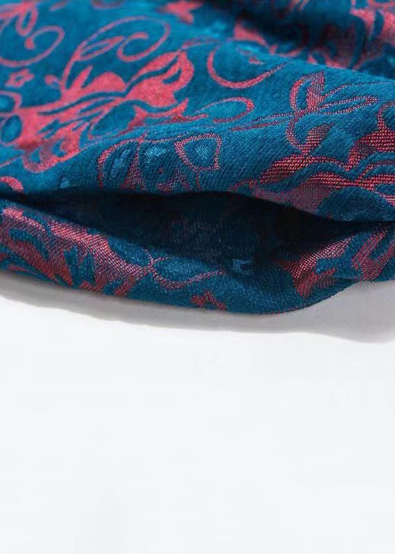 New Blue Pockets Elastic Waist Patchwork Cotton Skirt Winter New Blue Pockets Elastic Waist Patchwork Cotton Skirt Winter